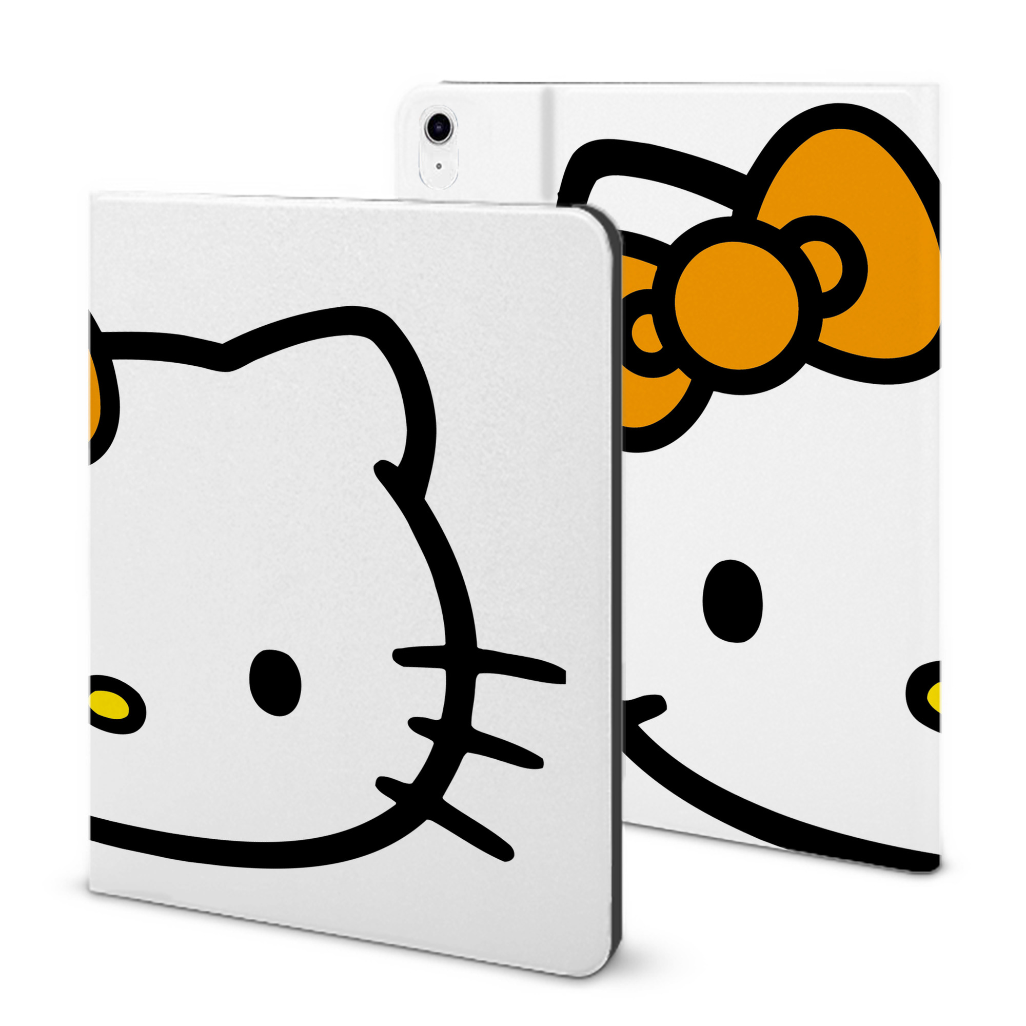（画像用） Hello Kitty ハローキティ IPad ケース ブック型 PUレザー TPU 耐衝撃 軽量 薄型 ペン収納なし 全面保護 IPad 各モデル対応